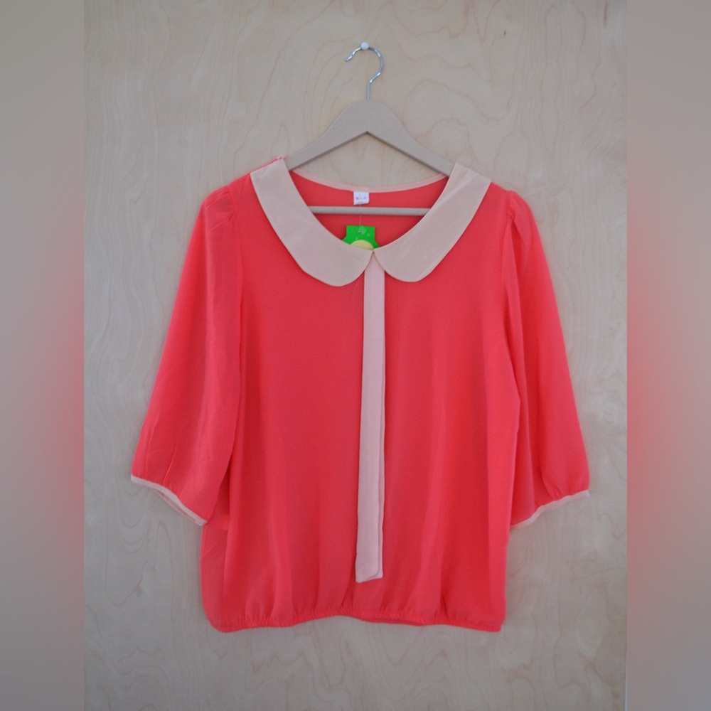 NWT LIRENXING Sheer Dress Shirt